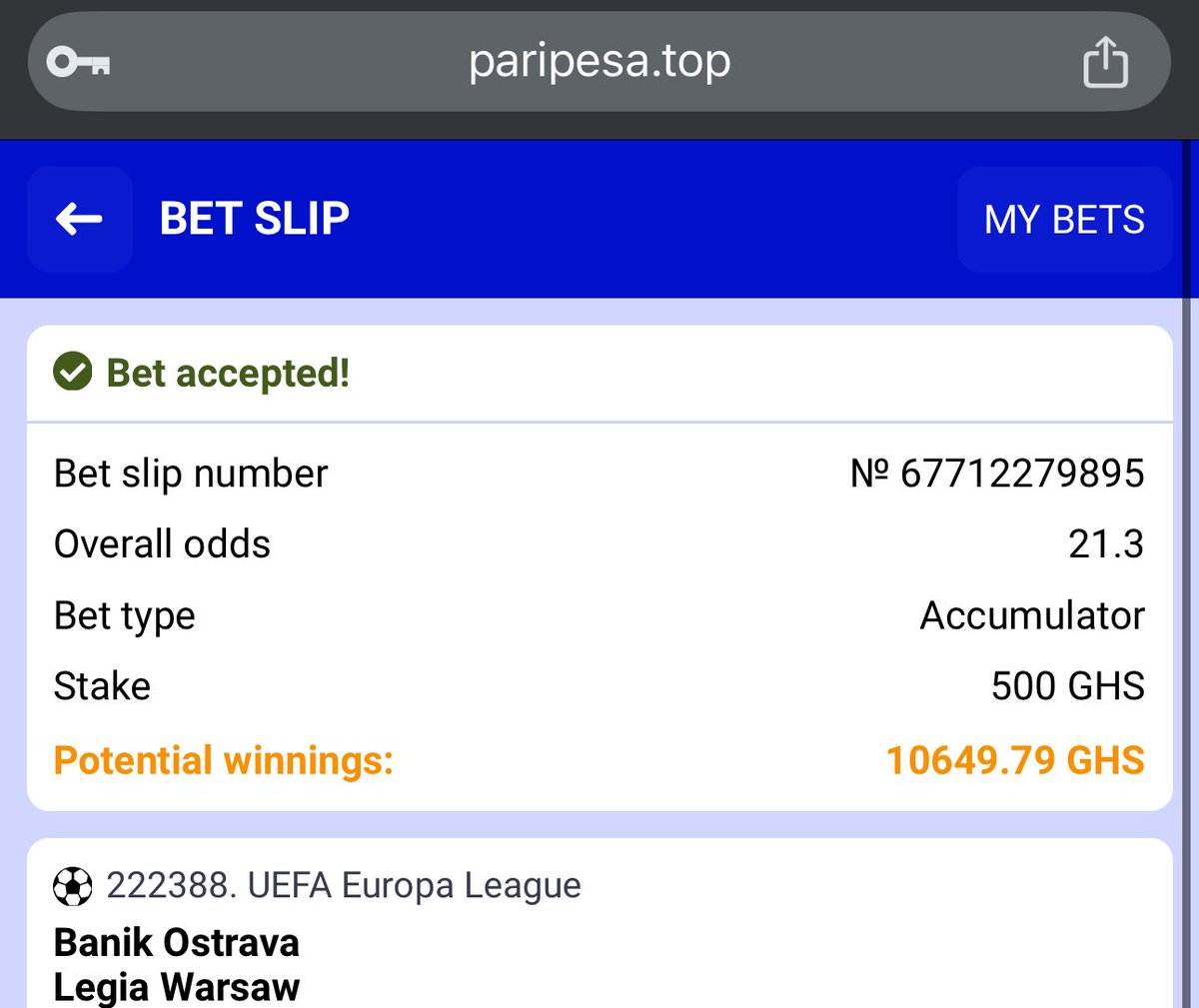 Paripesa 
Kickoff: 4pm
.
Code 👉🏽 7P32F (Double Up)
.
Code 👉🏽 91J2F  (5 Odds)
.
Register Paripesa here: paripesa.bet/oddshouse 
PromoCode: ODDSHOUSE