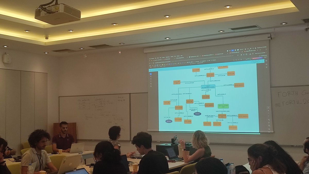 CCI_ICS_FORTH's tweet image. Hands-on session and exercises on "CIDOC CRM, X3ML mappings and AI", by Yannis Marketakis. 4th-day, 2025 Summer School on CIDOC CRM Interoperability and Applications #CIDOC_CRM @ISL_ICS_FORTH @CCI_ICS_FORTH @CRMSIG #2025CCIsummerSchool