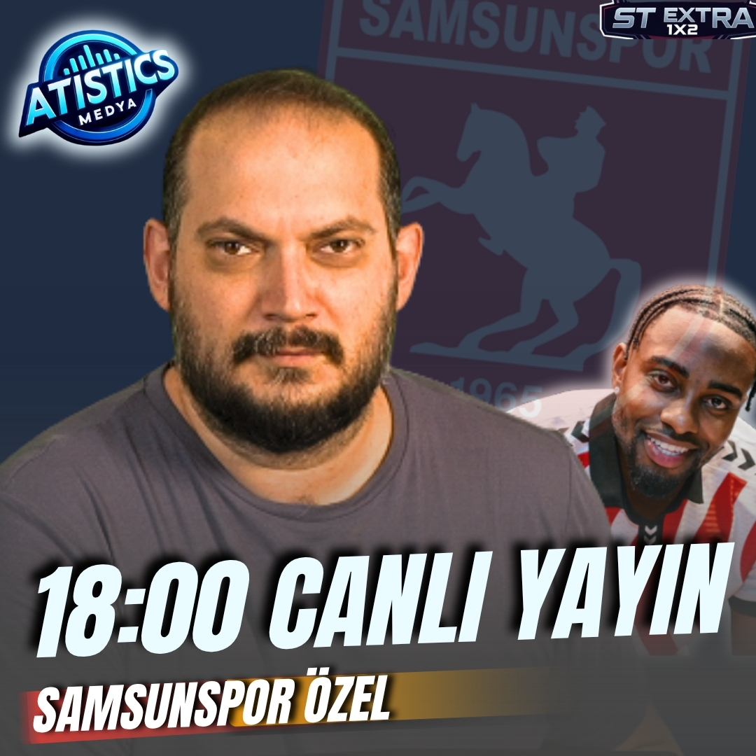 ✨ Samsunspor ÖZEL canlı yayınımız, bugün saat 18:00'de Atistics TV Youtube kanalımızda.
Programı aşağıdaki linkten takip edebilirsiniz. 👇
📢 youtube.com/watch?v=K0DPgH…