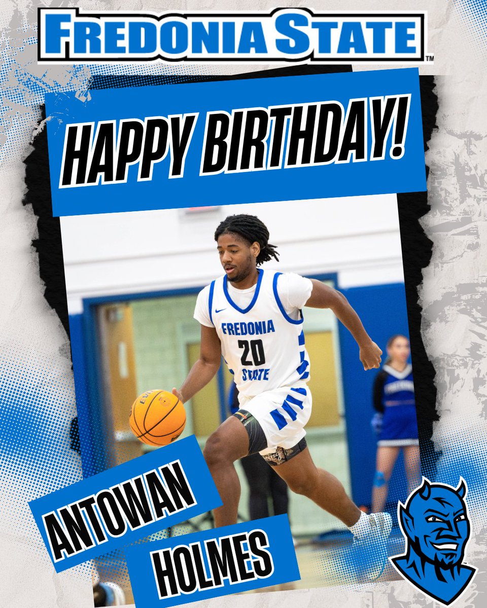 FredoniaSt_MBB's tweet image. Happy Birthday to senior guard Antowan Holmes❗🎉🎂