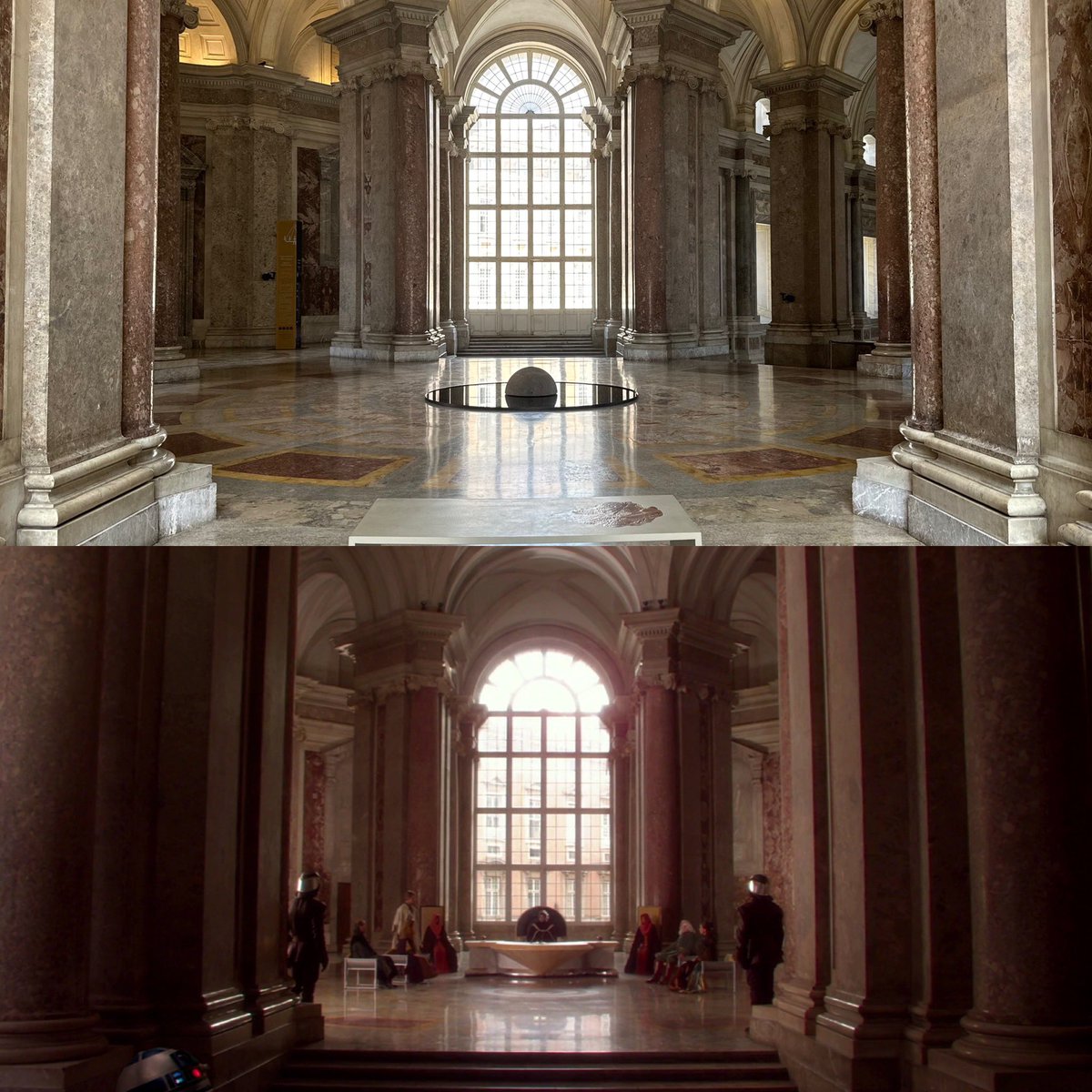 wickeyden's tweet image. I WENT TO THEED ROYAL PALACE ON NABOO!!!!!! The Royal Palace of Caserta was used during the filming of The Phantom Menace and Attack of the Clones.