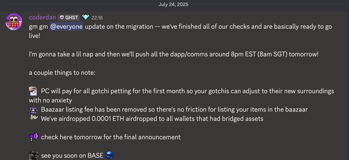 coderdan.eth 👻💊 (@coderdannn) on Twitter photo AAVEGOTCHI IS COMING TO BASE
GET READY GOTCHIGANG! AAVEGOTCHI IS COMING TO BASE
GET READY GOTCHIGANG!