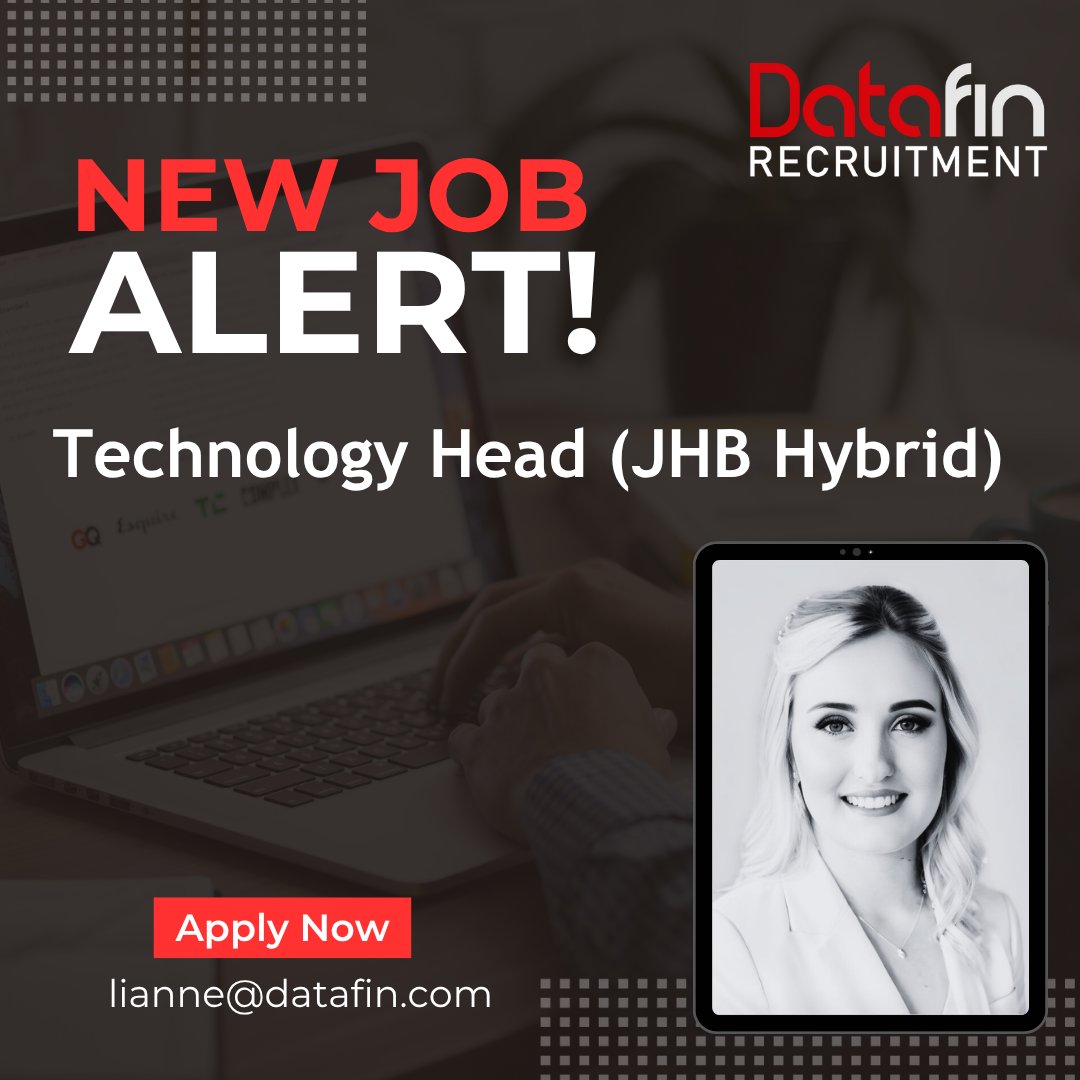 DatafinSA's tweet image. The Technology Head position based in Johannesburg focuses on leading and managing IT and digital strategies for a Community Upliftment Programme.

Apply here - datafin.com/job/technology…

#technologyhead #datafinrecruitment