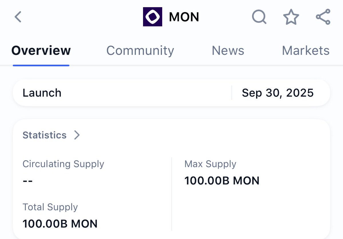 Monad's TGE is coming on the 30th of September with a total supply of 100B $MON 

How true is this? And if it's true, how do you feel about the total supply?
<a href="/monad/">Monad ⨀</a>
