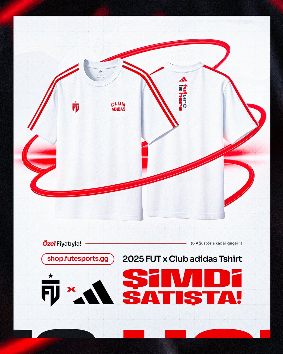İkonik 3 bant, göğüste Club adidas ve FUT Esports logosu. 2025 FUT x Club adidas T-shirt, 6 Ağustos'a kadar özel fiyatıyla sizlerle! 🤩

Satın almak için: shop.futesports.gg