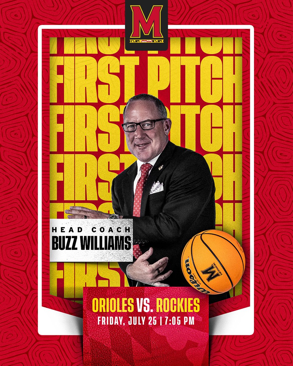 TerrapinHoops's tweet image. Tomorrow night! @TeamCoachBuzz and the Terps will be at Camden Yards to throw out the first pitch!