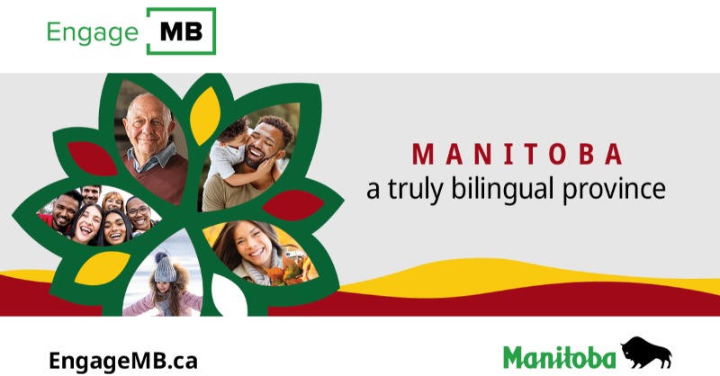 MBGov's tweet image. How can Manitoba be a truly bilingual province? Share your ideas at bit.ly/3G4L8P2. #EngageMB