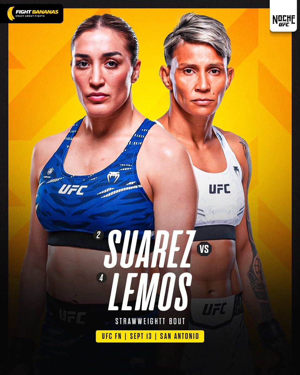 Tatiana Suarez will take on Amanda Lemos at #NocheUFC on September 13th 👀