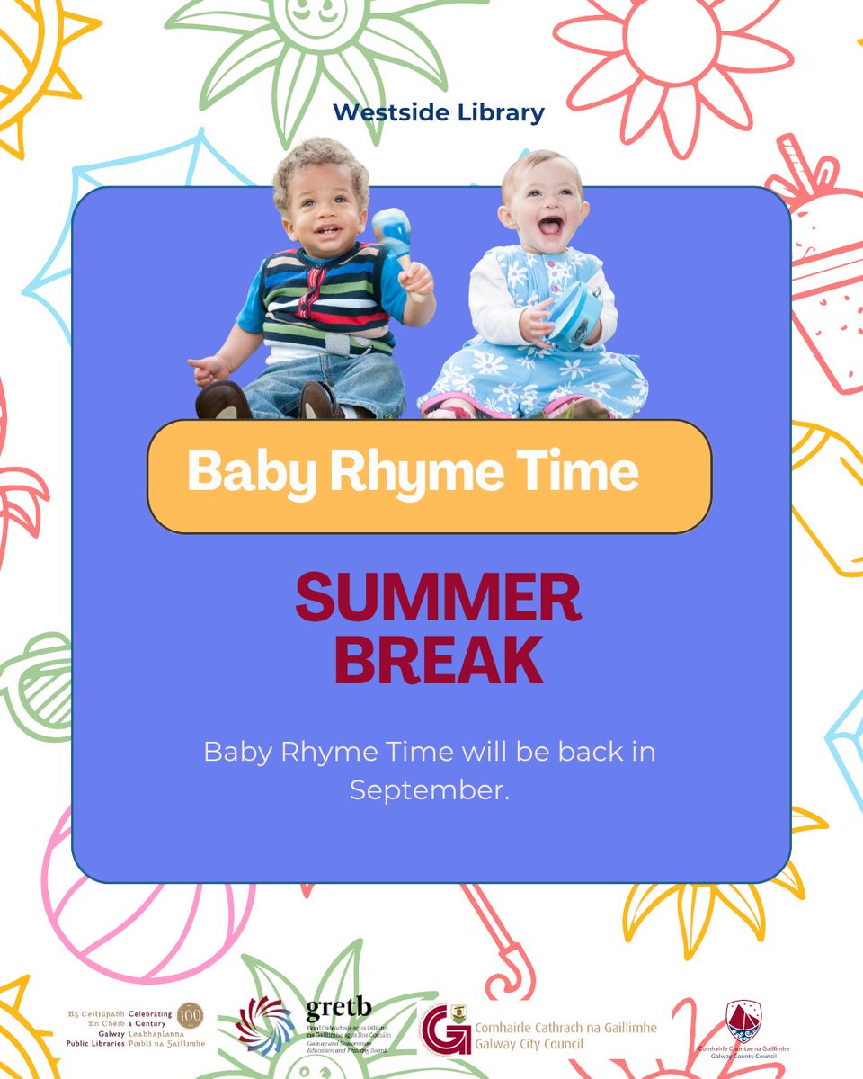 🎶 A big shoutout to everyone who joined us for Baby Rhyme Time recently!
We’re especially grateful to Music Generation  for filling our Tuesdays with joyful tunes and happy little voices. 💛
We're taking a short summer break, but don’t worry — we’ll be back in September.🌞📚🎵