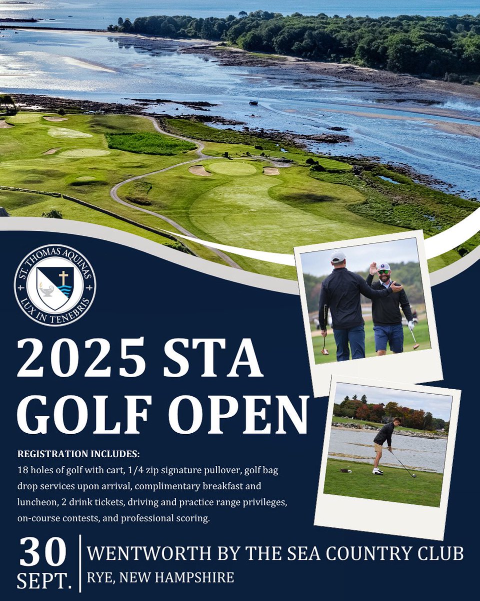 IT’S TEE TIME! ⛳️

Join us on Tuesday, September 30th at our 2025 Annual STA Golf Open at the beautiful ocean-side Wentworth By The Sea Country Club!

Registration and sponsorship opportunities are available now! 

See you there! ⬇️

e.givesmart.com/events/JJA/