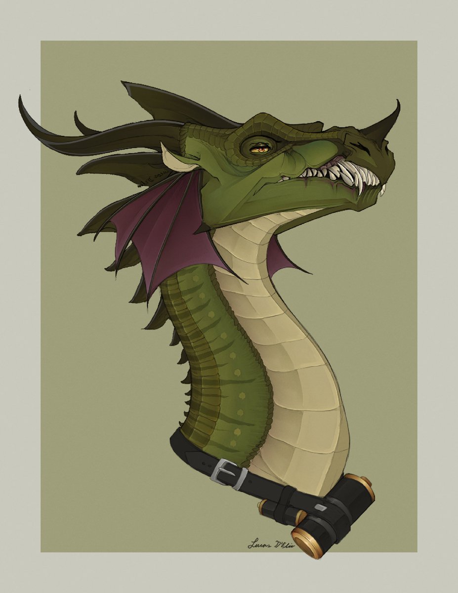 AlienDragon1954's tweet image. "I could never play their little 𝘙𝘢𝘪𝘯𝘞𝘪𝘯𝘨 games."
I don't believe we ever got a physical description for Chameleon's snout deformity in the books, so I took that an excuse to run with the idea
A scrunched up jaw &amp; some extra teeth never hurt anyone ~
#WingsofFire #wof
