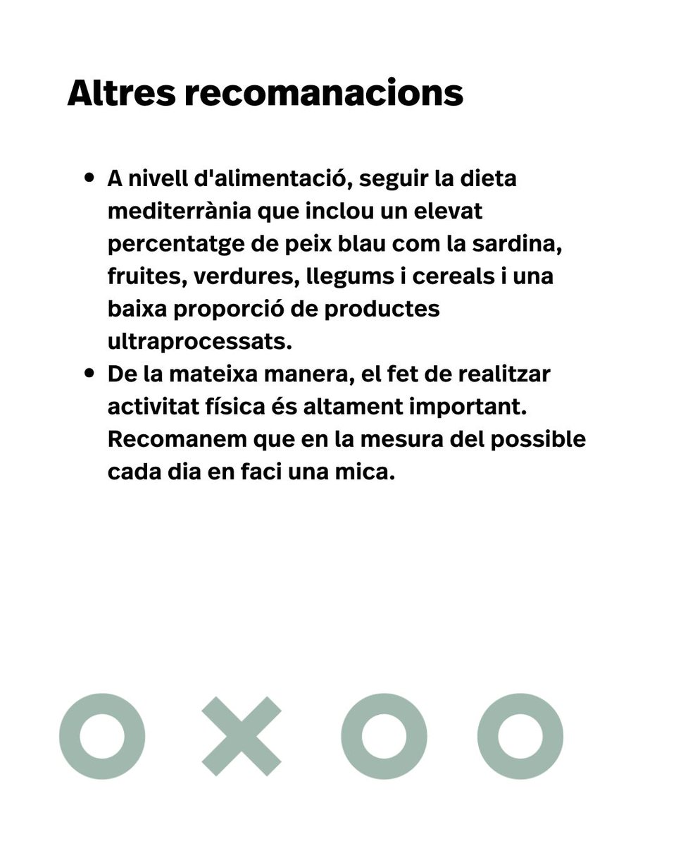 FCLP_Fundacio's tweet image. 🧠 Consells per mantenir la ment activa a l’estiu 🌞
Per a una bona cura de la nostra salut 🩺 es recomana dur una vida activa amb una rutina diària d&apos;activitats variades 💃📚.
En el post trobareu propostes d’exercicis i activitats generals que seria recomanable realitzar ✍️🧩🗣️,…