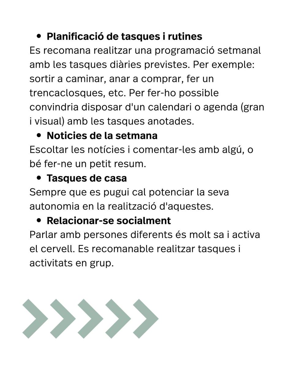 FCLP_Fundacio's tweet image. 🧠 Consells per mantenir la ment activa a l’estiu 🌞
Per a una bona cura de la nostra salut 🩺 es recomana dur una vida activa amb una rutina diària d&apos;activitats variades 💃📚.
En el post trobareu propostes d’exercicis i activitats generals que seria recomanable realitzar ✍️🧩🗣️,…