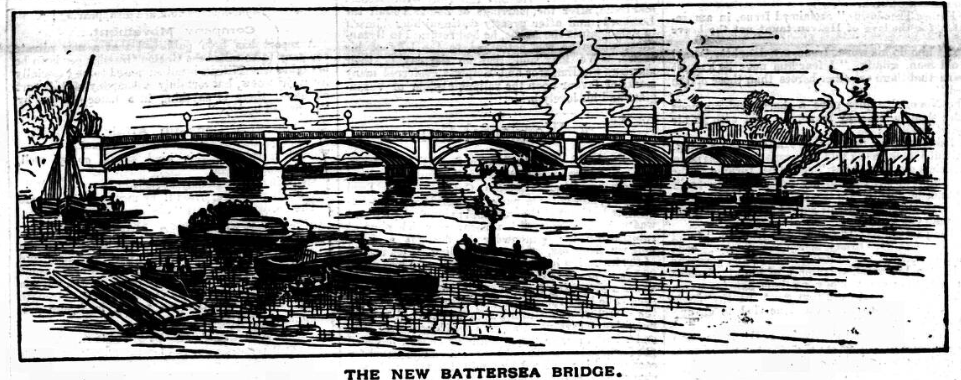 130 years ago this week the new Battersea Bridge was opened by future Prime Minister Lord Rosebery. Designed by Sir Joseph Bazalgette, it replaced the wooden bridge that was built in 1771. Find out more: bit.ly/4mdozXX #LondonHistory