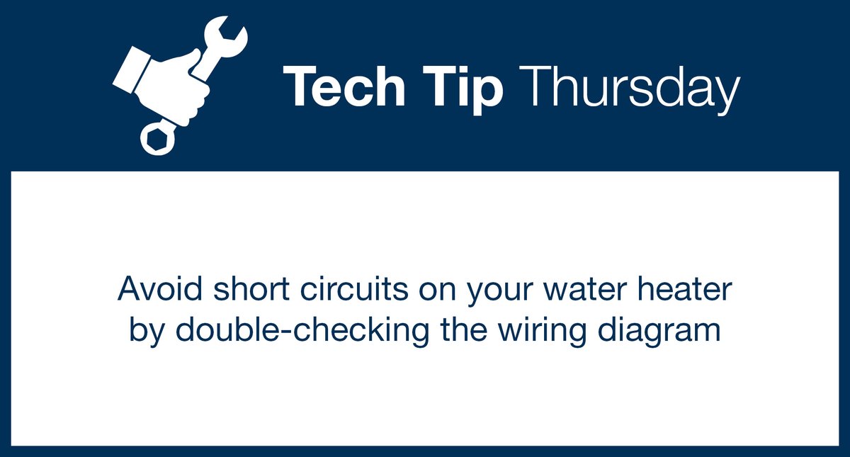 PVIWaterHeaters's tweet image. Avoid short circuits on your water heater. When in doubt, always double-check the wiring diagram for your unit. Learn more: ow.ly/UFaN50Wpbvz #PVI #TechTipThursday #Wiring