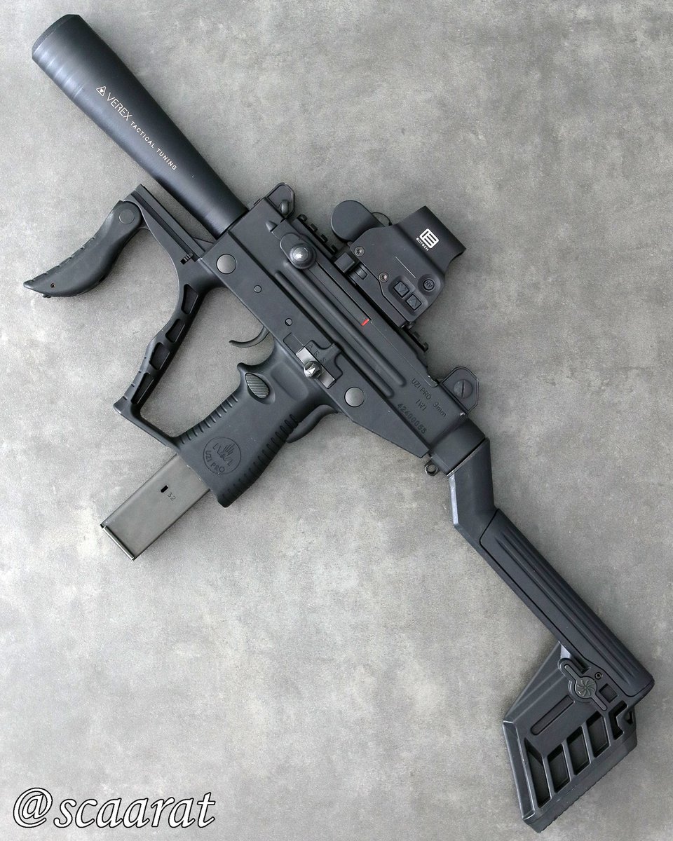 ScaarAT's tweet image. IWI UZI Pro, with probably the most controversial custom suppressor design, you've ever seen