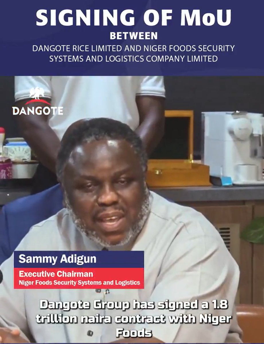yaxmokwa's tweet image. Even though this is just an MoU, is it between Niger State or Niger Foods Security Systems and Logistics? Is Niger Foods owned 100% by Niger State?