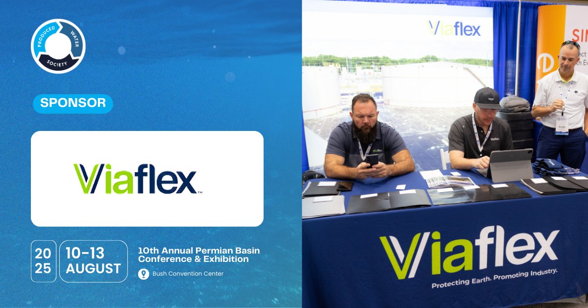 _producedwater's tweet image. 💡 Sponsor Spotlight: Viaflex💡

📅 August 11–13, 2025
📍 Bush Convention Center, Midland, Texas

 🌐 Register now at producedwatersociety.com