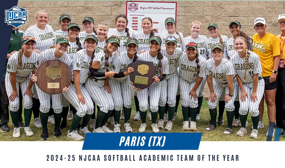 NJCAA Softball (@njcaasoftball) on Twitter photo 🏆.<a href="/PJCSoftball/">Paris JC Softball</a> has been named the 2024-25 #NJCAASoftball Academic Team of the Year with a 3.96 GPA!
Full List | njcaa.org/awards/academi… 🏆.<a href="/PJCSoftball/">Paris JC Softball</a> has been named the 2024-25 #NJCAASoftball Academic Team of the Year with a 3.96 GPA!
Full List | njcaa.org/awards/academi…