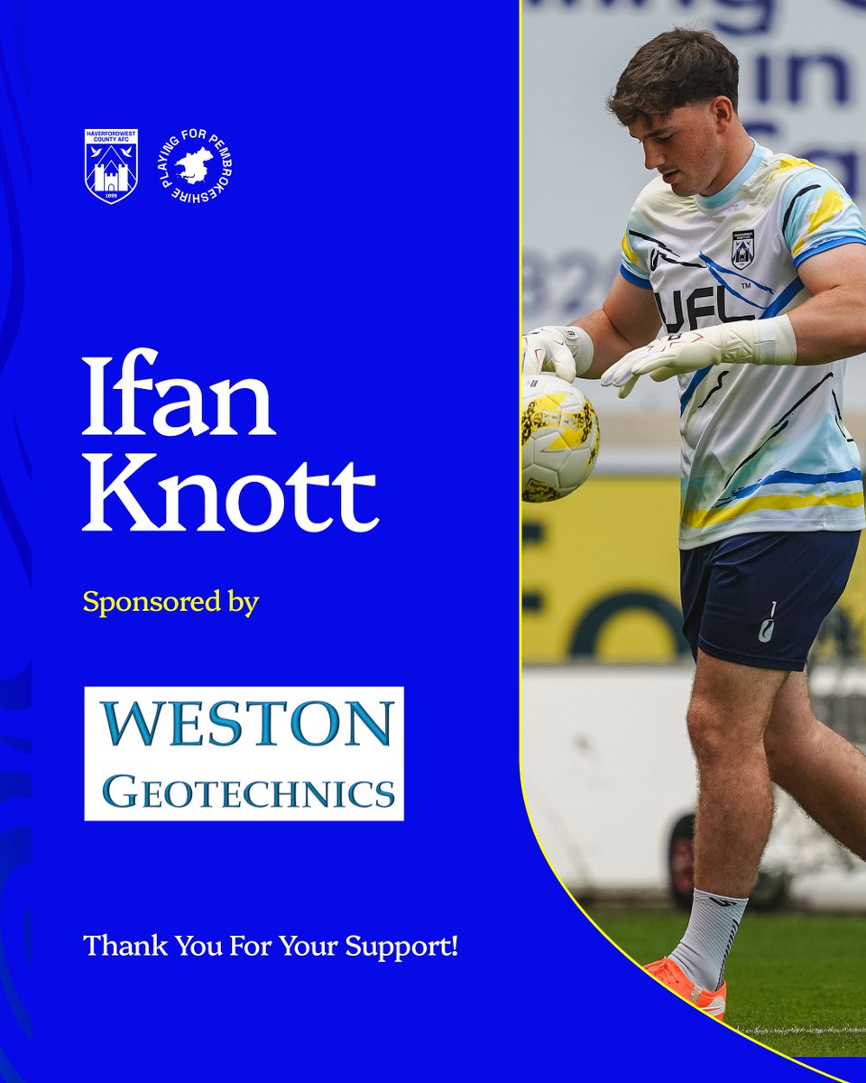 Thank you to Weston Geotechnics for kindly sponsoring Ifan Knott for the 2025-26 season! 🤝 

Your support is greatly appreciated 💙