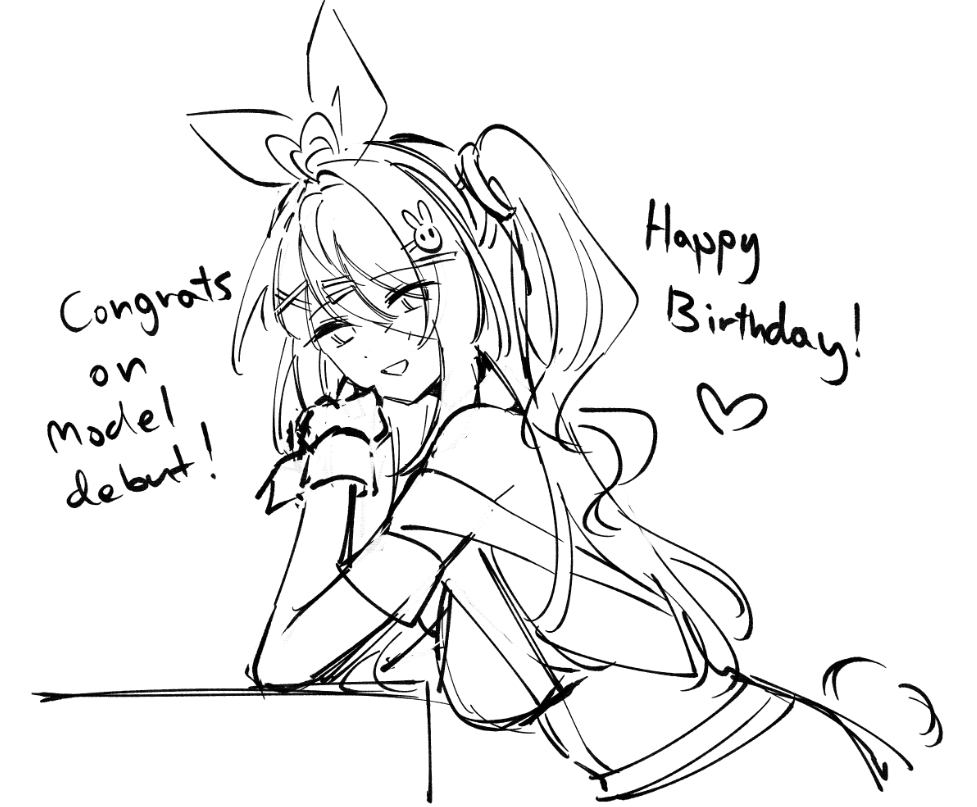 my daughter's new model debut is tmr and itll be her birthday soon too say happy birthday to her