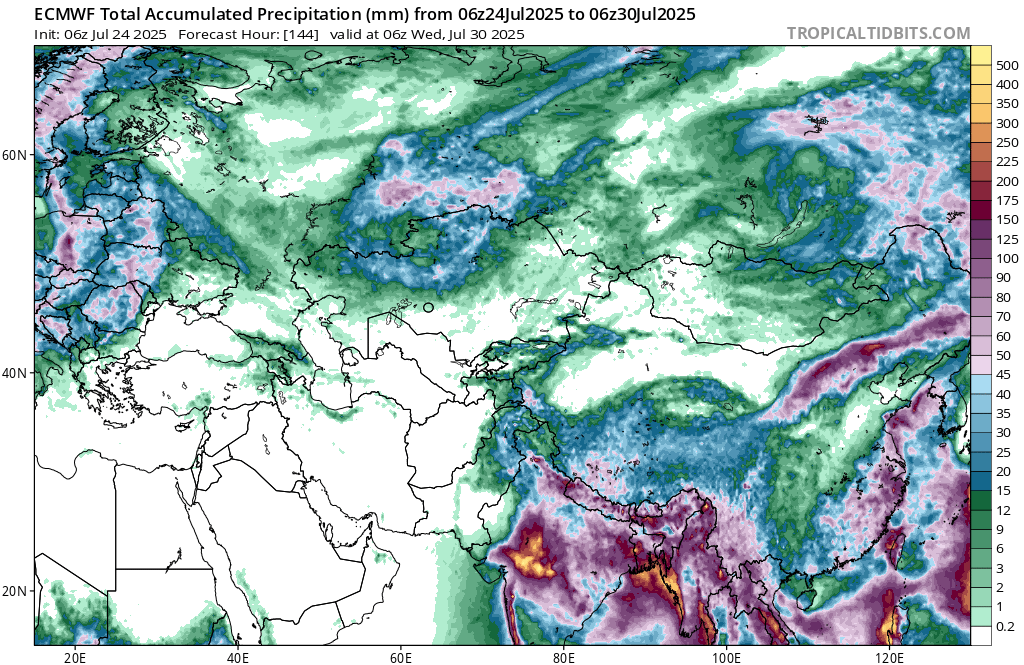 Russian #wheat harvest delays caused by untimely rain have been offering some support to the market 🌾

However, the outlook is now dry, suggesting those issues are largely behind us (sorry)

#oatt #sizovreport #agwx