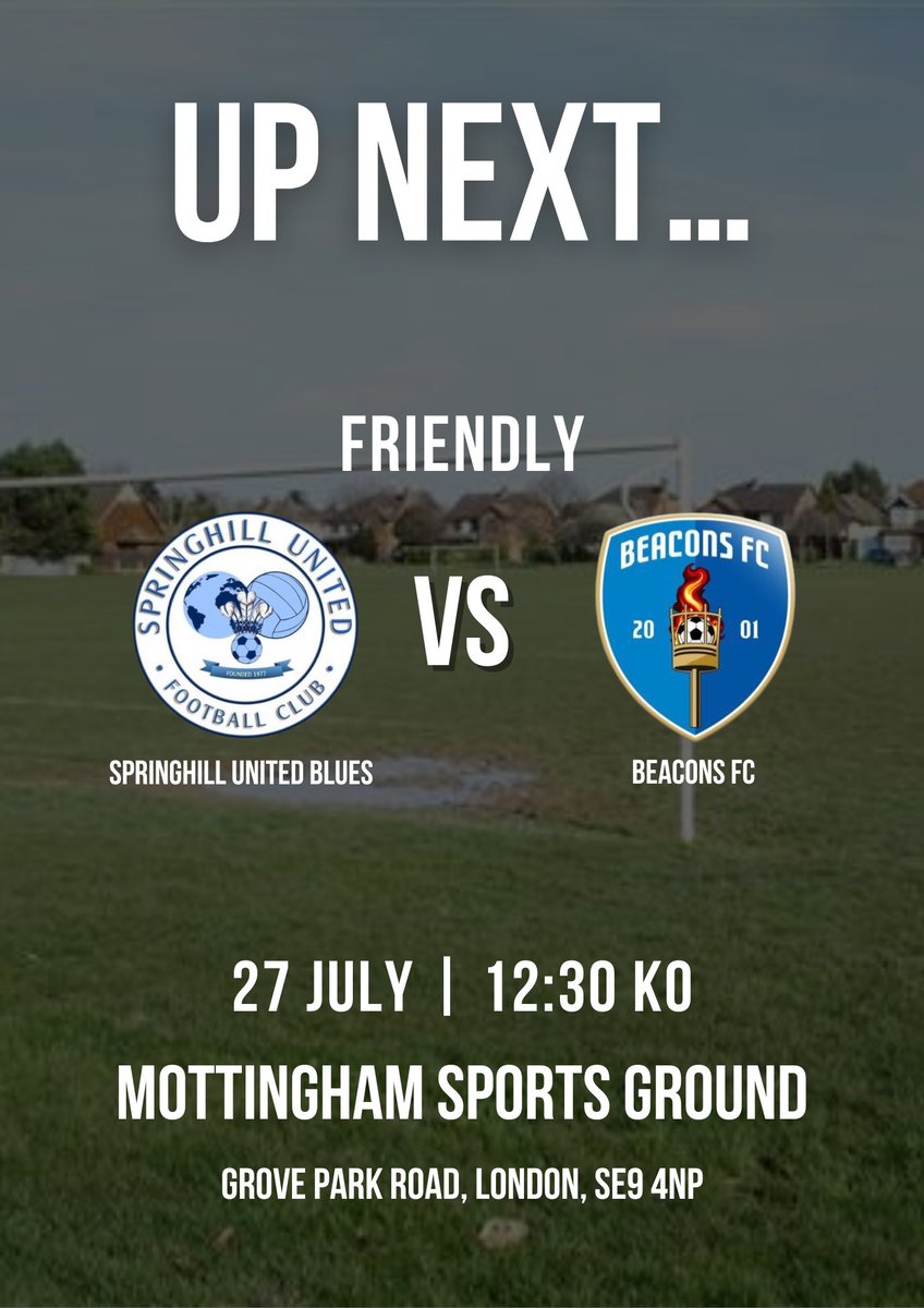 The Beacs are back in action this Sunday!

#UpTheBeacs 

<a href="/WESFA_Football/">W.E.S.F.A.</a> <a href="/SpringhillBlues/">Springhill_Blues</a>