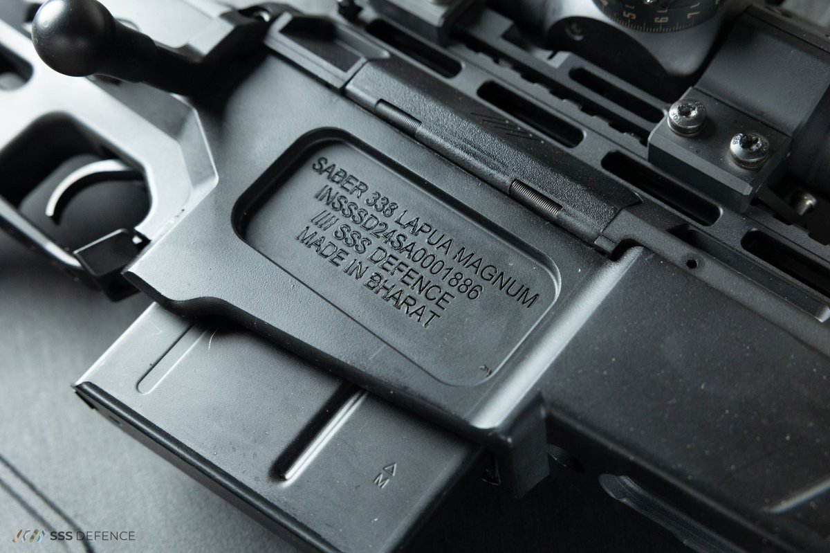 Viv_Krishnan's tweet image. When Art meets Weaponry ! The @sssdefence SABER, chambered for the .338 Lapua Magnum cartridge. Battle tested & designed for a high level of reliability & precision in the most challenging of environments