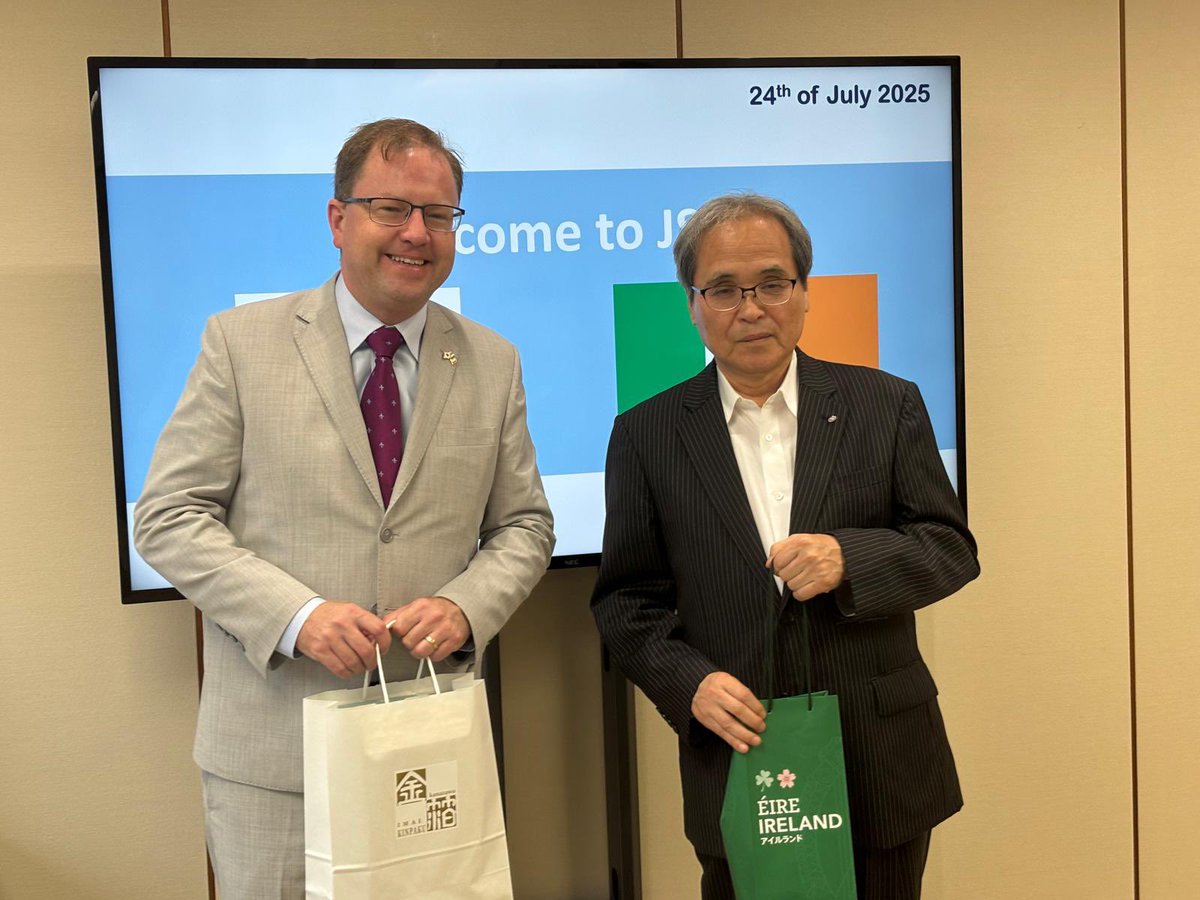 DeptofFHed's tweet image. 🇯🇵 Minister @lawlessj is busy in Japan building #innovation & #research connections & promoting Ireland as a location for international #collaboration - esp. in the face of global challenges
👀 Take a look at who he’s meeting …
tinyurl.com/4sayn388
@dfatirl @IrishEmbJapan