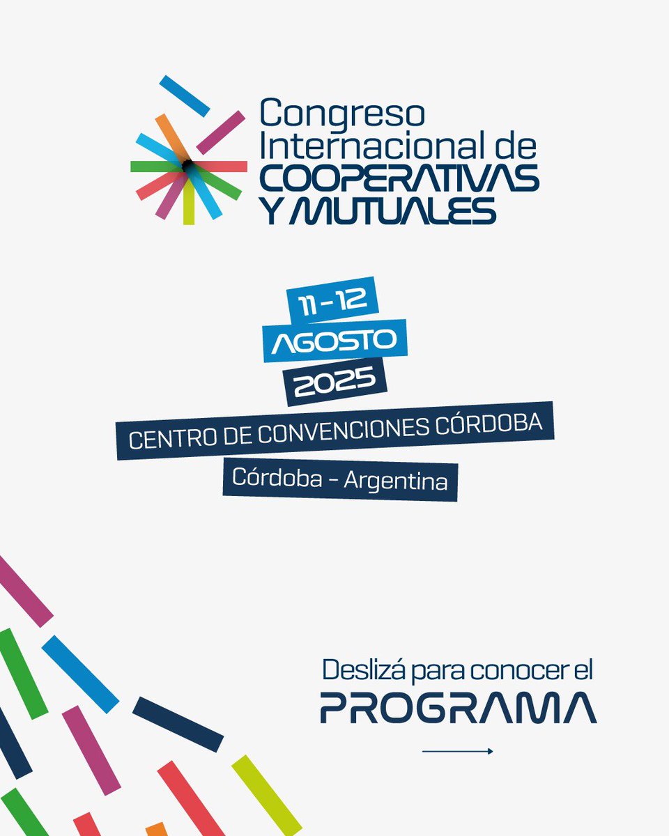 MinCoopCba's tweet image. Así será el Congreso Internacional de Cooperativas y Mutuales
Dos jornadas para compartir experiencias, conocer modelos de gestión y proyectar el futuro del asociativismo.
➡️ Deslizá para ver el programa preliminar completo.
#DarVozNosUne #SeguimosHaciendo