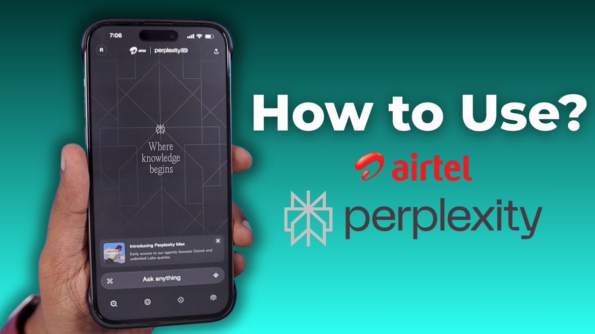 Airtel Perplexity Pro OFFER 🔥 12 Months FREE! - You Should Try This!

👉🏻Watch: youtu.be/0JmMW71C2ik