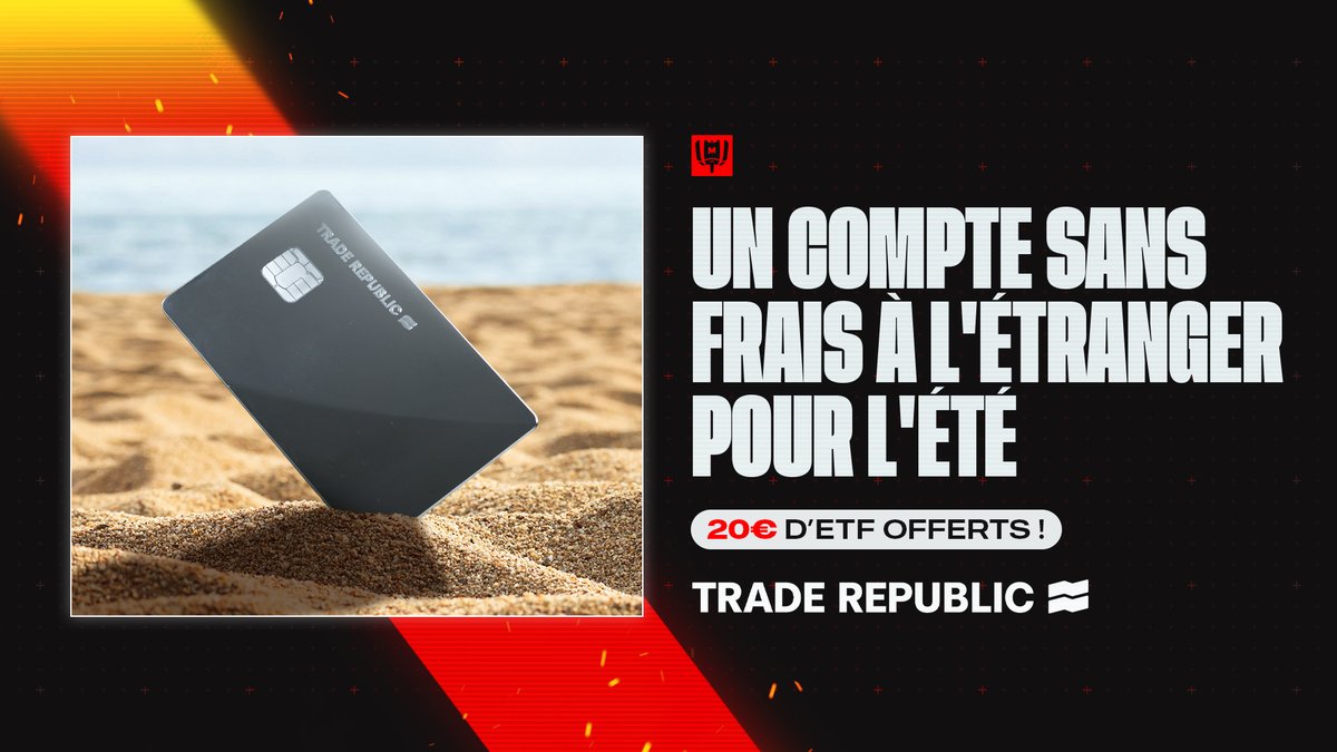 MandatoryGG's tweet image. Il est temps de vous faire plaisir en vacances avec la carte @TraderepublicFR  ! ☀️

20 € d&apos;ETF offerts en passant par notre lien ▶️ trade.re/Mandatory