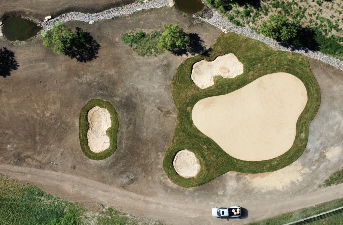 Just about ready to sprig the 2nd set of greens. #golf
