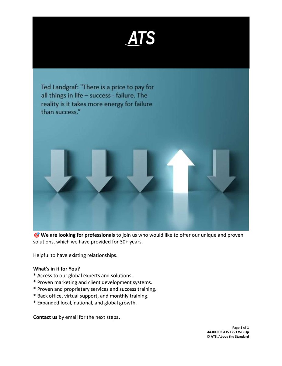 ATS_brl's tweet image. ATS has served many people in small to large organizations worldwide in many industries, in capital, consultancy, and cost, including clients like Sprint, the U.S. Government, other Governments, BP, ExxonMobil, ADP, Sime Darby, Riyad Bank, and ...
Our success comes from the most…