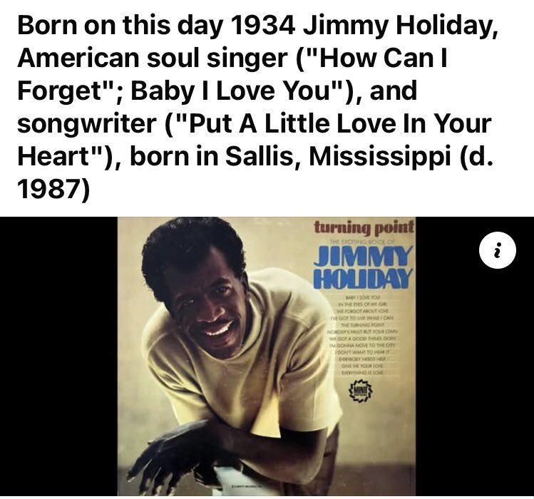 jazz_sunday's tweet image. Remembering Jimmy Holiday