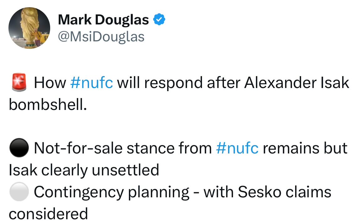 Hey <a href="/NUFC/">Newcastle United</a> fans 🙌. See below 👇