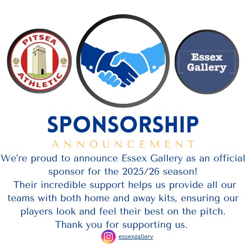 PitseaAFC's tweet image. 📢 Sponsorship Announcement 📢
Massive thank you to @essexgallery
#Sponsorship #EssexGallery #Football #NewSeason #ThankYou