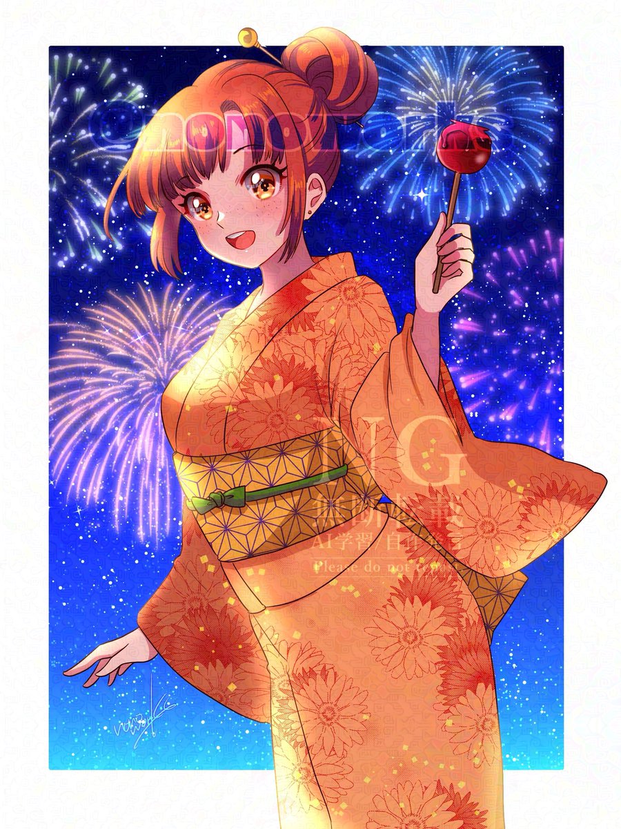nonoworks's tweet image. 夏祭り🎆
I designed an OC for my client!
Her name is Mika🧡
Thank you for the wonderful request!
Comm for @inukvt