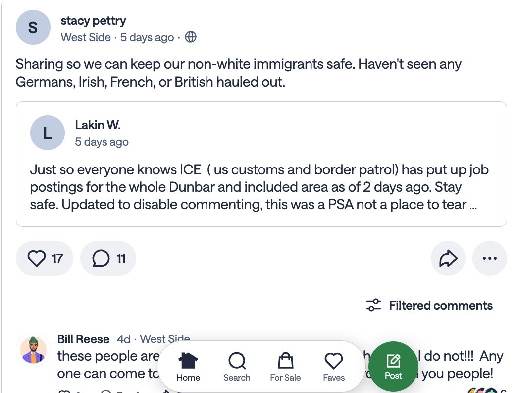 MichaelBarden8's tweet image. People in the Charleston WV area are trying to run interference on @ICEgov through the Next-door website.  Wouldn&apos;t that be behavior which could lead to a FISA section 702 warrant?