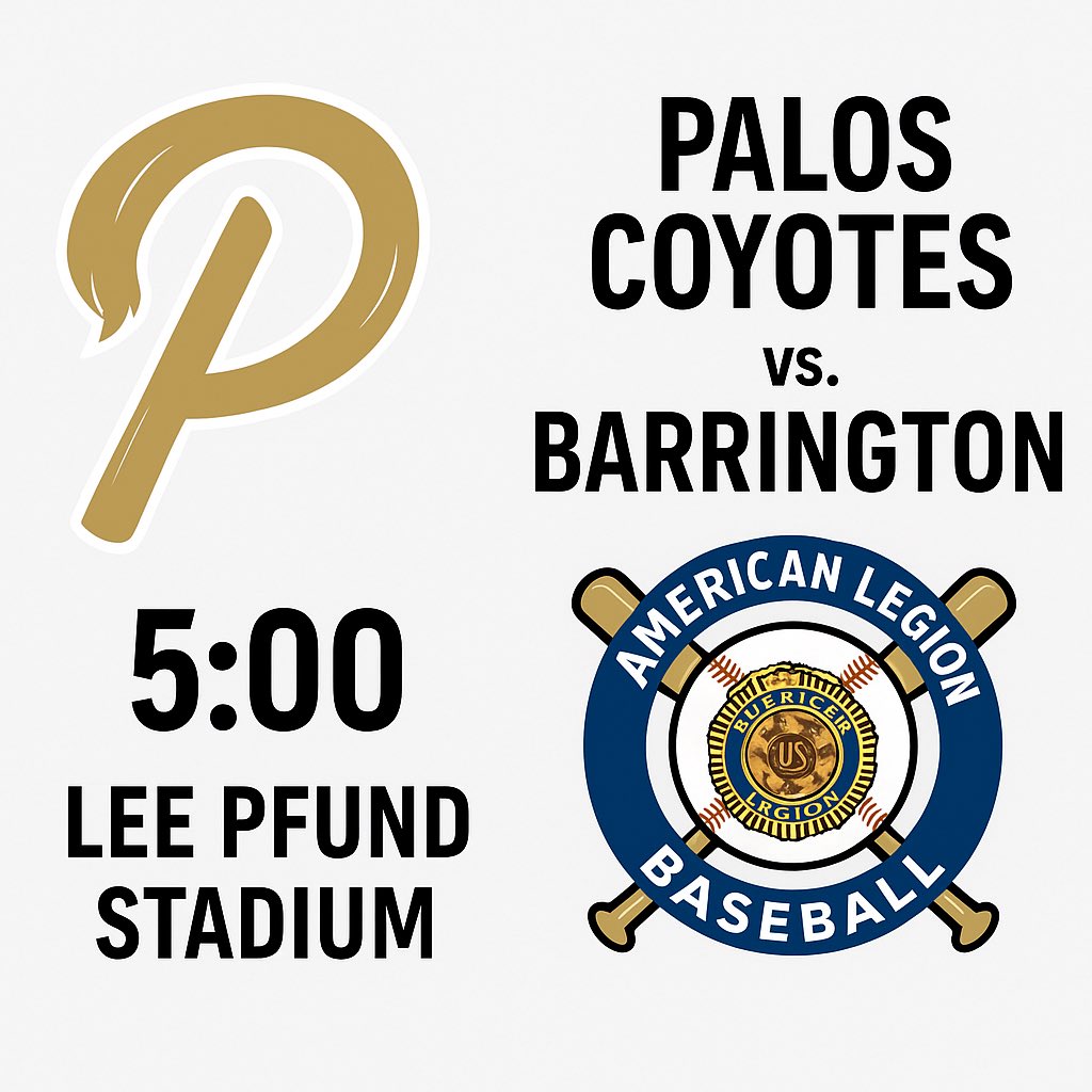 paloscoyotes's tweet image. Yotes open up the playoffs today vs Barrington
⏰5:00
📍Lee Pfund Stadium.