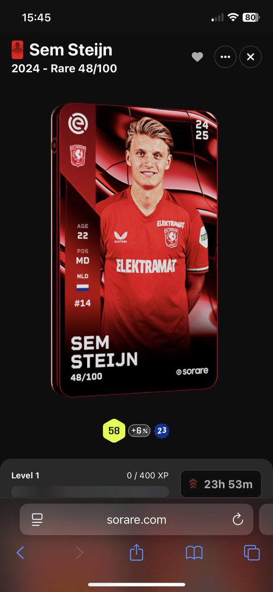 Welcome Sem Steijn!
Expecting a big season for him at his new club Feyenoord. #Sorare