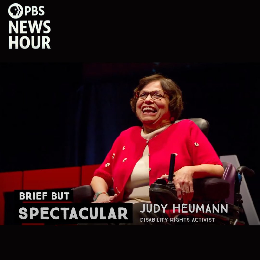 July is Disability Pride Month. #tbt Hear Judith “Judy” Heumann, often regarded as “the mother” of the disability rights movement, discuss ableism, civil rights, and life before and after the ADA on <a href="/PBS/">PBS</a> News Hour in 2021. Watch here: youtube.com/watch?v=2PnUza…