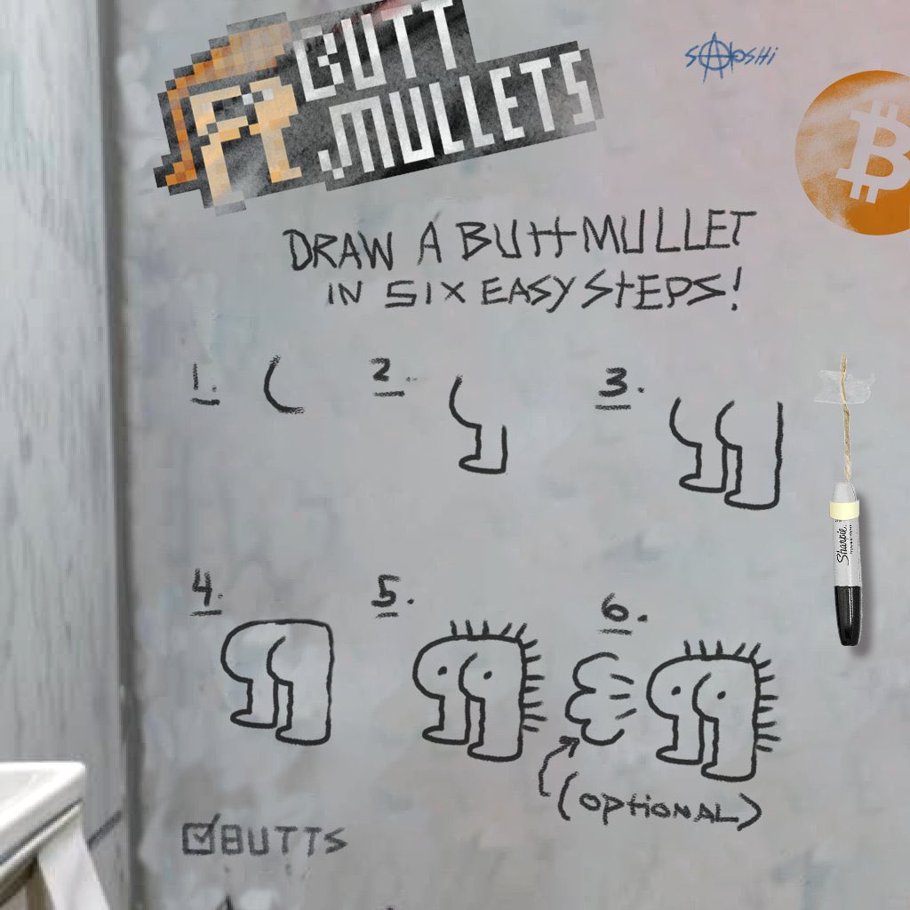 buttmullets's tweet image. ButtMorning!
Born from boredom in bathroom stalls, will end up on gallery walls.
I know most of you are viewing my tweets and wondering how you can become a creator of fine art as well. You’re in luck because I have a walkthrough to help you on your creative journey.