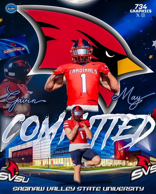 Battle Creek Pennfield 2026 MLB Gavin May has committed to Saginaw Valley State

football.thedzone.com/players/gavin-…