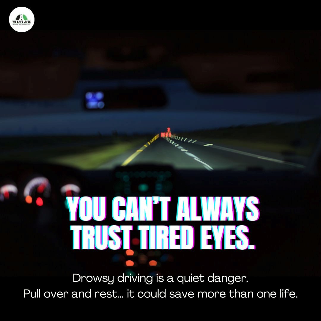 We Save Lives (@wesavelivesorg) on Twitter photo #100SafestDays Tired eyes while driving means it is time to get off the road!
Because we care . . .
#wesavelives #teendriversafety #drowsydriving
<a href="/NRSForg/">National Road Safety Foundation</a>
<a href="/impactdrivers/">Impact Teen Drivers</a>
<a href="/SADDnation/">SADD Nation</a> #100SafestDays Tired eyes while driving means it is time to get off the road!
Because we care . . .
#wesavelives #teendriversafety #drowsydriving
<a href="/NRSForg/">National Road Safety Foundation</a>
<a href="/impactdrivers/">Impact Teen Drivers</a>
<a href="/SADDnation/">SADD Nation</a>