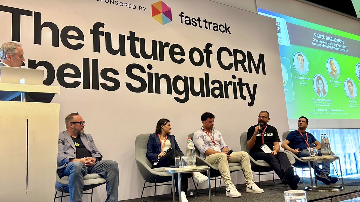 FastTrackCRM's tweet image. Our team has been busy in Amsterdam attending iGaming MarTech Amsterdam 🇳🇱
Brilliant to see Luis Sangiovanni on stage alongside top industry leaders, discussing how AI is transforming player engagement and unlocking true 1:1 personalisation
See you again tomorrow! 👋🏼