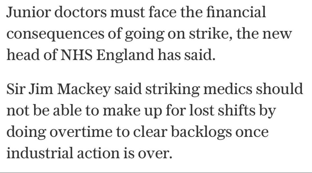 It’s difficult to think one could be this clueless running one of the largest employers in the world, but striking residents make virtually no money from “clearing backlogs” or via WLIs as is being suggested.