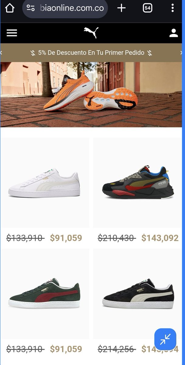 Página falsa de Puma en Colombia. Estafando con falsas promociones se roban los datos de las tarjetas. <a href="/CaiVirtual/">Centro Cibernético</a> <a href="/NoticiasRCN/">Noticias RCN</a> <a href="/NoticiasCaracol/">Noticias Caracol</a> <a href="/colCERT/">COLCERT</a>