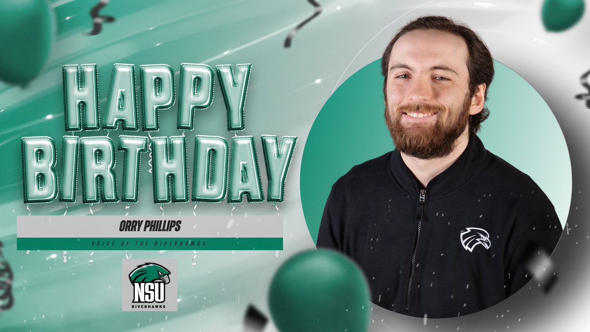 RiverHawkSports's tweet image. Happy Birthday to the "Voice" of NSU Athletics, @OrryPhillips 🎂‼️
#RiseHigh