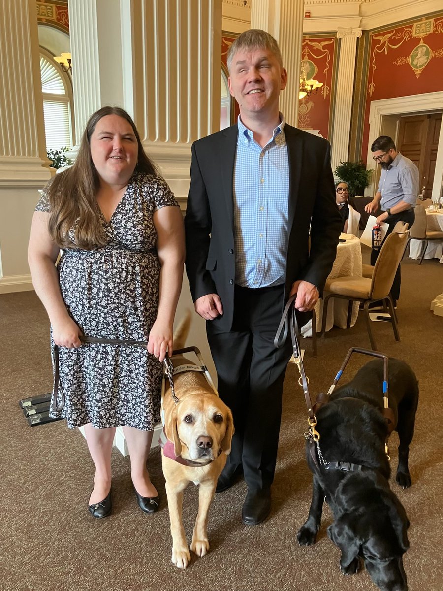 acbnational's tweet image. ACB Director of Advocacy & Governmental Affairs Claire Stanley recently attended the 2025 Network Library of the Year Awards, by the National Library Service for the Blind & Print Disabled (NLS) at the @librarycongress.
Claire met up with Eric Bridges, President & CEO of @AFB1921
